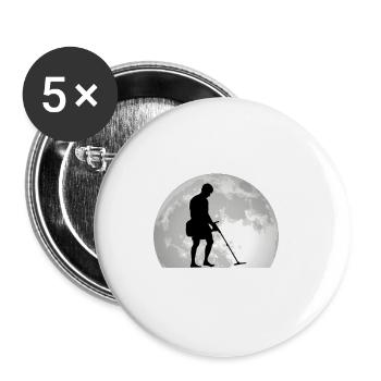 Probe Walker Moon Metal Detector Sondler - Buttons small 1''/25 mm (5-pack) - white - Front