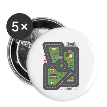Spielzeugauto Rücken Massage Eltern Autoteppich - Buttons klein 25 mm (5er Pack) - Weiß - Vorne