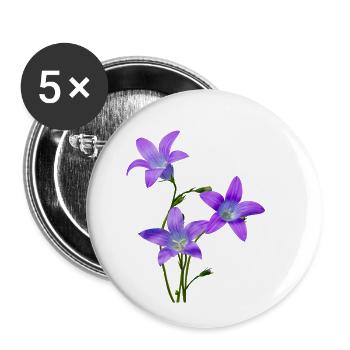 Bluebells - Buttons small 1''/25 mm (5-pack) - white - Front