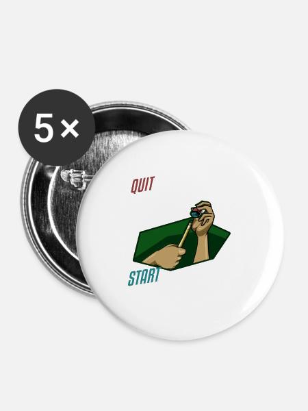 Billiard - Buttons klein 25 mm (5er Pack) - Weiß