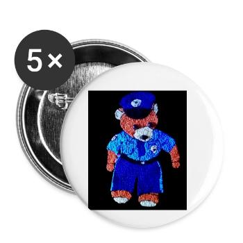 Polizist ,sheriff . Cop - Buttons klein 25 mm (5er Pack) - Weiß - Vorne