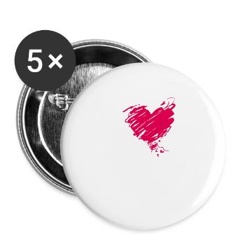Salsa Salsa Cubaine - Lot de 5 petits badges (25 mm) - blanc - Devant