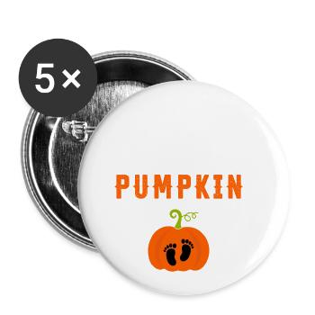 Growing a Little Pumpkin - Buttons klein 25 mm (5er Pack) - Weiß - Vorne