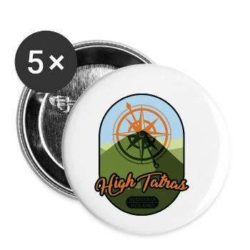 Hohe - Slowakei, Polen - Buttons klein 25 mm (5er Pack) - Weiß - Vorne