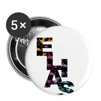 Elias - Beautiful boy name with cool dinosaurs - Buttons small 1''/25 mm (5-pack) - white - Front