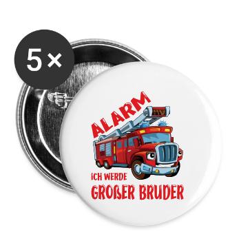 Ich Werde Großer Bruder Grosser Bruder Geschenk - Buttons klein 25 mm (5er Pack) - Weiß - Vorne