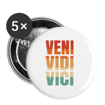 Jules César Rome Italie Empire romain - Lot de 5 petits badges (25 mm) - blanc - Devant