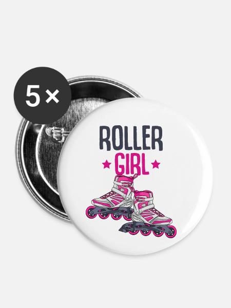 Inline Skates - Buttons klein 25 mm (5er Pack) - Weiß