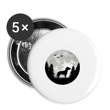 Magyar Vizsla Mond Drahthaar Vizsla - Buttons klein 25 mm (5er Pack) - Weiß - Vorne