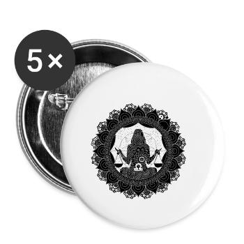 Waage, Sternzeichen Waage - Buttons klein 25 mm (5er Pack) - Weiß - Vorne