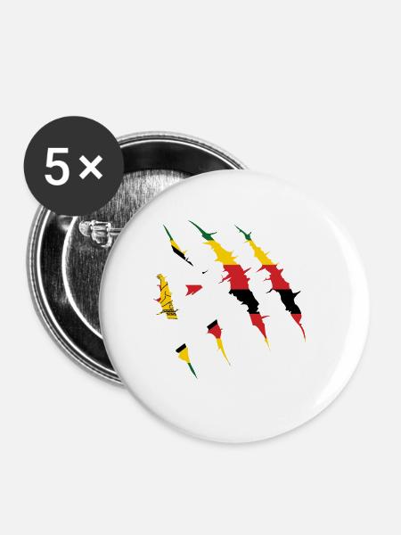Simbabwe - Buttons klein 25 mm (5er Pack) - Weiß