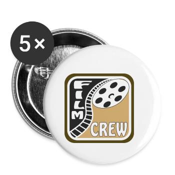 FILMROLLE KINO FILM CREW - Buttons klein 25 mm (5er Pack) - Weiß - Vorne