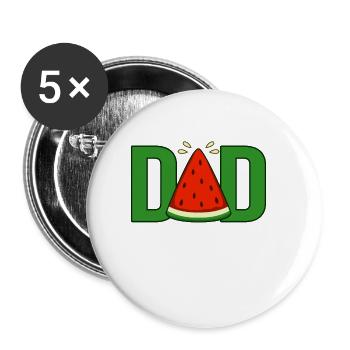 Watermelon - Buttons small 1''/25 mm (5-pack) - white - Front