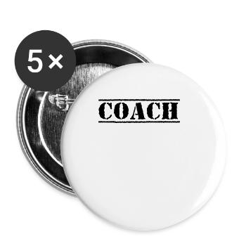 entraîneur formateur - Lot de 5 petits badges (25 mm) - blanc - Devant
