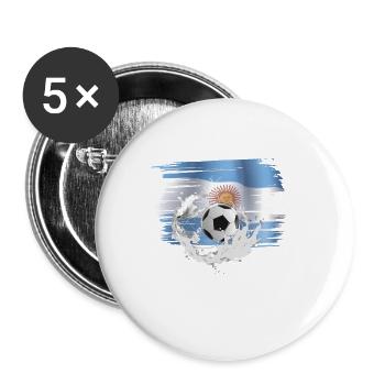 Flag of Argentina Argentina Football - Buttons small 1''/25 mm (5-pack) - white - Front