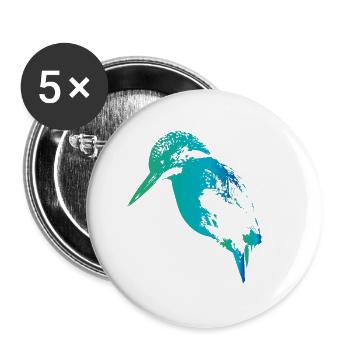 EisVogel 1 - Buttons klein 25 mm (5er Pack) - Weiß - Vorne
