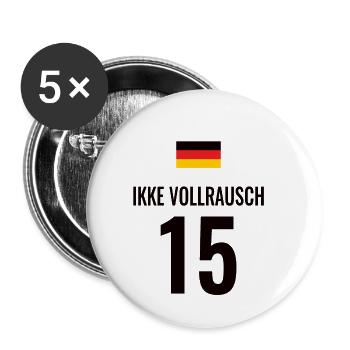 Fußball Sauf Trikot Deutschland Mallorca Gruppen - Buttons klein 25 mm (5er Pack) - Weiß - Vorne