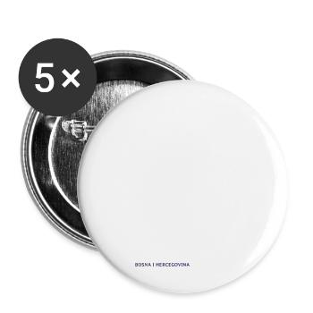 Football Bosnia and Herzegovina Bosna Fudbal - Buttons small 1''/25 mm (5-pack) - white - Front