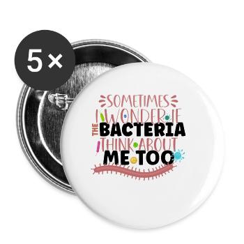 Microbiologist Microbiology Lab Staph Biology - Buttons small 1''/25 mm (5-pack) - white - Front