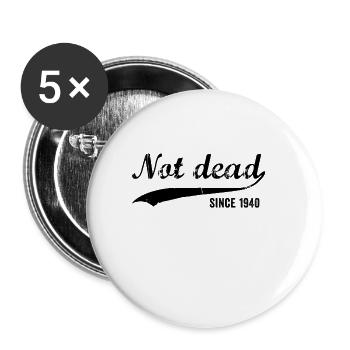 Lustiger Geburtstag nicht tot seit 1940 - Buttons klein 25 mm (5er Pack) - Weiß - Vorne
