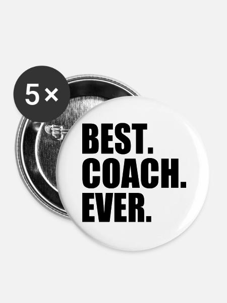 Best coach ever - Buttons klein 25 mm (5er Pack) - Weiß