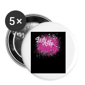 Lindy Hop Dance Swing Dancing - Lot de 5 petits badges (25 mm) - blanc - Devant