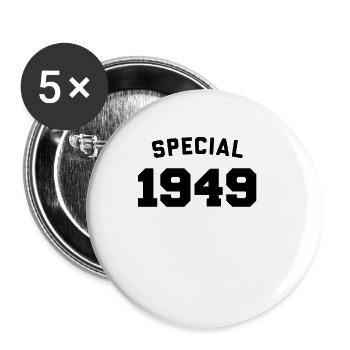 Funny Birthday Special 1949 - Buttons small 1''/25 mm (5-pack) - white - Front