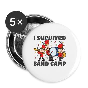 Marching Band Clarinetist School Rehearsal Music - Buttons small 1''/25 mm (5-pack) - white - Front