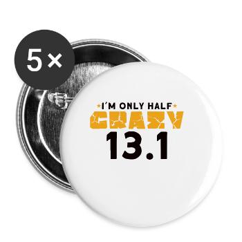 Runner Full Marathon Finisher Running Jogging - Buttons small 1''/25 mm (5-pack) - white - Front