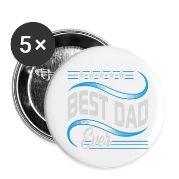Bester Vater aller Zeiten - Buttons klein 25 mm (5er Pack) - Weiß - Vorne
