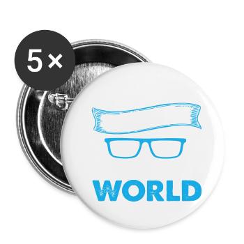 no1 dad of the world - Buttons small 1''/25 mm (5-pack) - white - Front