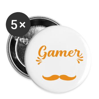 FATHER S DAY Gamer - Buttons klein 25 mm (5er Pack) - Weiß - Vorne