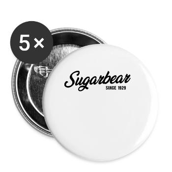 Lustiger Zuckerbär seit 1929 - Buttons klein 25 mm (5er Pack) - Weiß - Vorne