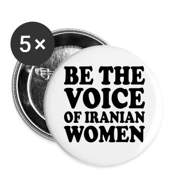 Be the voice of iranian women - Buttons small 1''/25 mm (5-pack) - white - Front