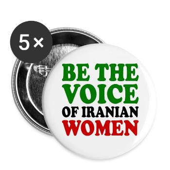 Be the voice of iranian women - Buttons small 1''/25 mm (5-pack) - white - Front