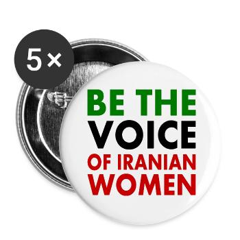 Be the voice of iranian women - Buttons small 1''/25 mm (5-pack) - white - Front