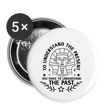 Historien de l’histoire Passionné d’histoire - Lot de 5 petits badges (25 mm) - blanc - Devant