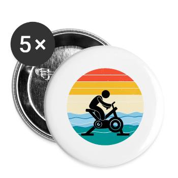 Aqua Cycling Swimming Pool Fitness Training - Buttons small 1''/25 mm (5-pack) - white - Front