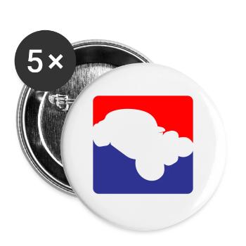 Hotrod Hot Rod V8 Tuning Auto | Farben änderbar - Buttons klein 25 mm (5er Pack) - Weiß - Vorne