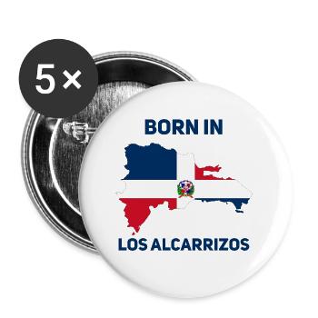 Los Alcarrizos - Buttons klein 25 mm (5er Pack) - Weiß - Vorne