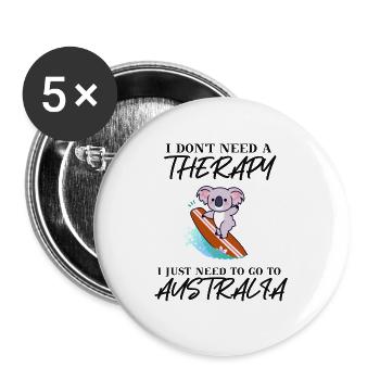 Australia cute koala funny surfing gift idea - Buttons small 1''/25 mm (5-pack) - white - Front