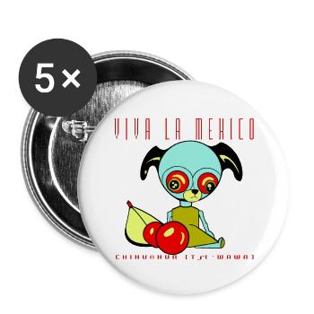 Chihuahua - Viva la Mexico - Buttons klein 25 mm (5er Pack) - Weiß - Vorne