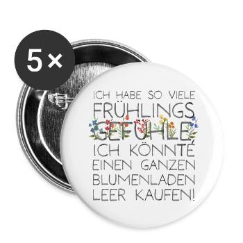 Frühlings Shirt - Buttons klein 25 mm (5er Pack) - Weiß - Vorne
