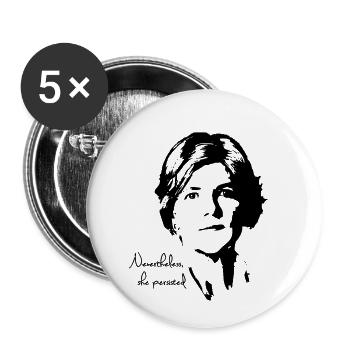 Dennoch beharrte sie - Buttons klein 25 mm (5er Pack) - Weiß - Vorne