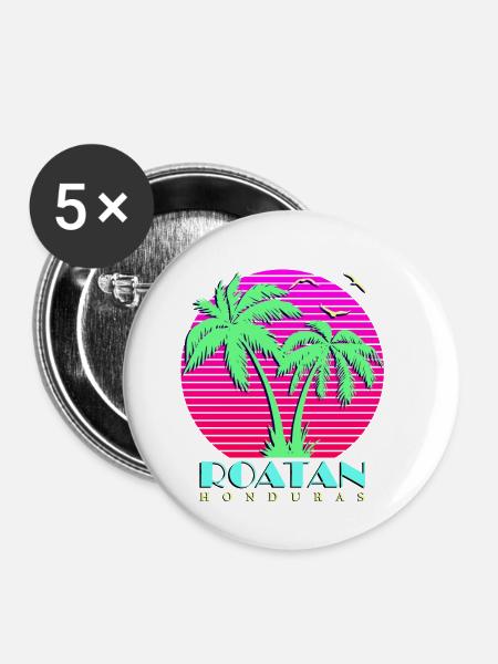 Roatan - Buttons klein 25 mm (5er Pack) - Weiß
