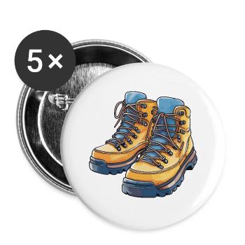 Hiking Boots - Buttons small 1''/25 mm (5-pack) - white - Front