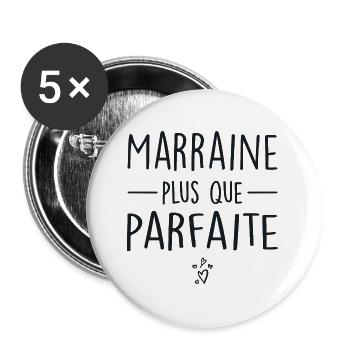 Godmother more than perfect - Buttons small 1''/25 mm (5-pack) - white - Front