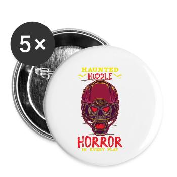 Lustiger Horror Fußballfan Horror Besessener - Buttons klein 25 mm (5er Pack) - Weiß - Vorne