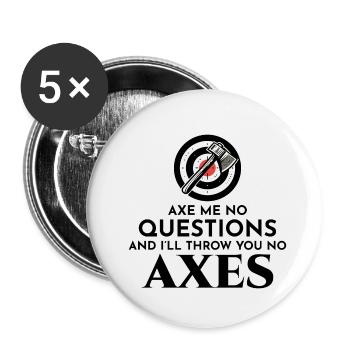 Axt Werfen Axt Werfer Holzfäller Vintage Lustig - Buttons klein 25 mm (5er Pack) - Weiß - Vorne