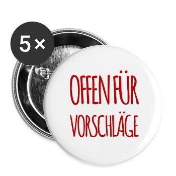 hat jemand Ideen? - Buttons klein 25 mm (5er Pack) - Weiß - Vorne